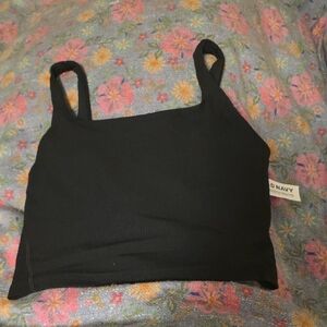 Old Navy Black Ribbed Tank Top